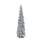 Pre-lit Artificial Christmas Tree Snow-Flocked Slim Pencil X-mas Decor